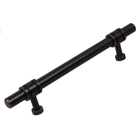 Gliderite Hardware 5-1/16 in. Center to Center Oil Rubbed Bronze Barrel Ring Bar Pull - 4340-128-ORB 4340-128-ORB-1